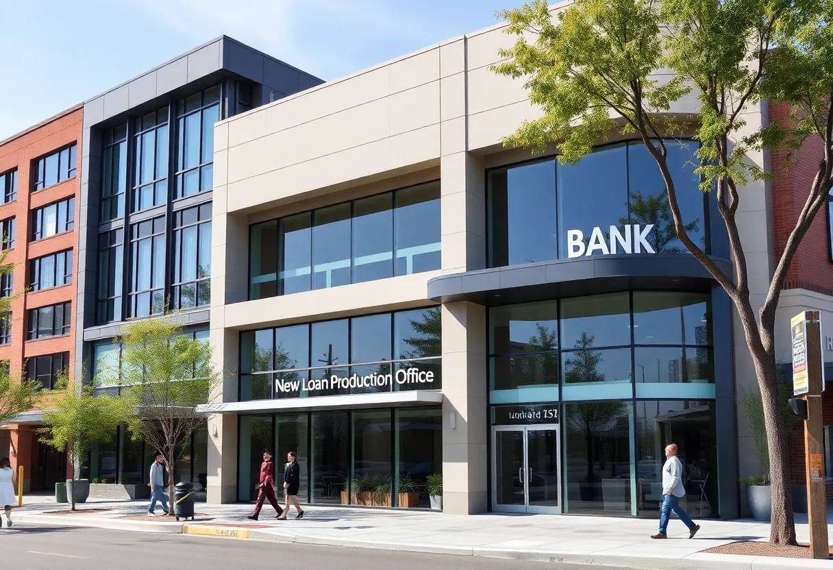 Exterior view of American Business Bank's new Loan Production Office in Riverside, California.