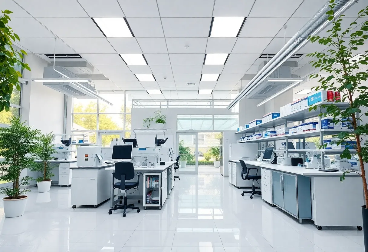 Exterior view of Amgen's new research and development facility