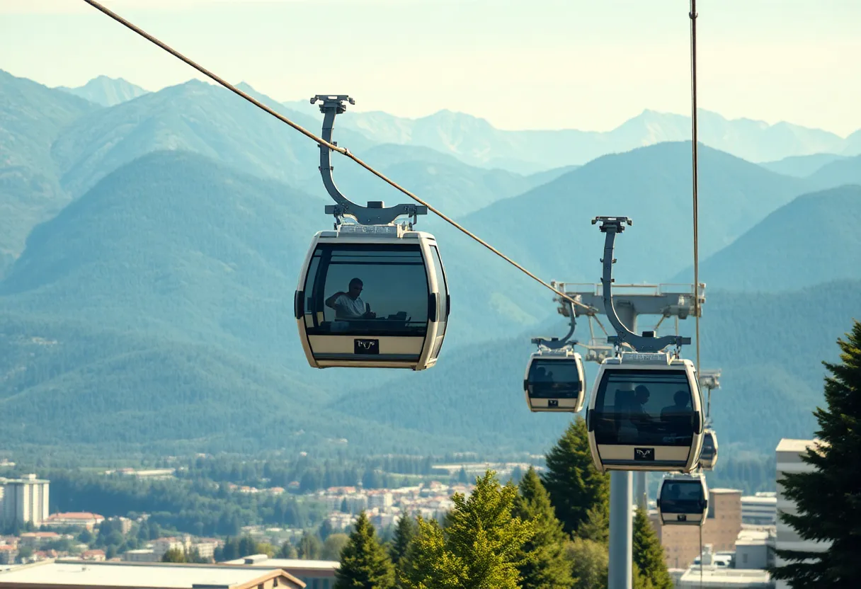 Illustration of Anaheim Aerial Gondola System