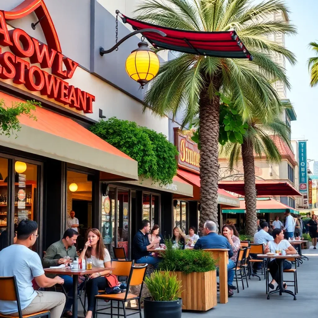Outdoor dining at new restaurants in Anaheim
