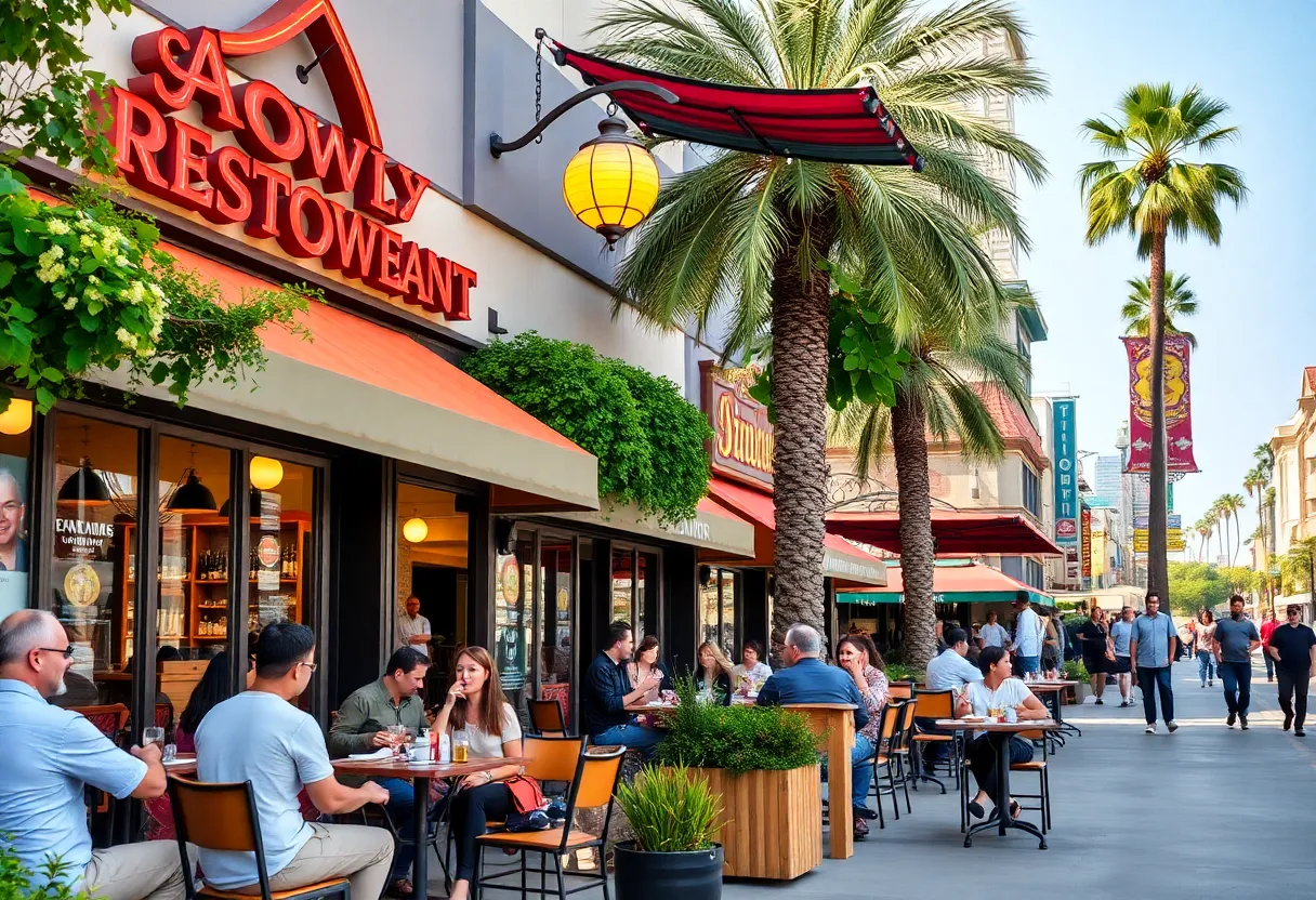 Outdoor dining at new restaurants in Anaheim