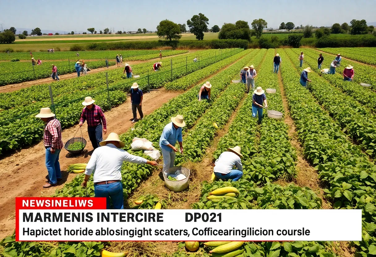 California agricultural field with workers affected by immigration policies