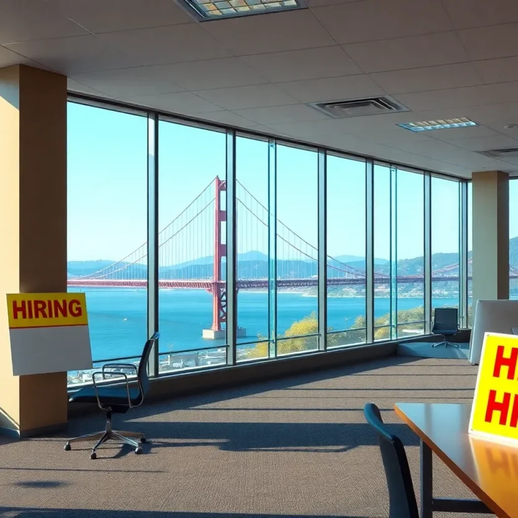 Struggling job market in California with empty office spaces
