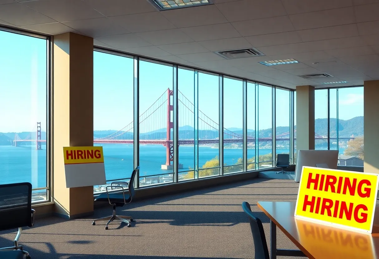 Struggling job market in California with empty office spaces