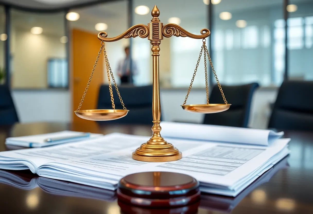 Representation of California tax appeals with justice scales