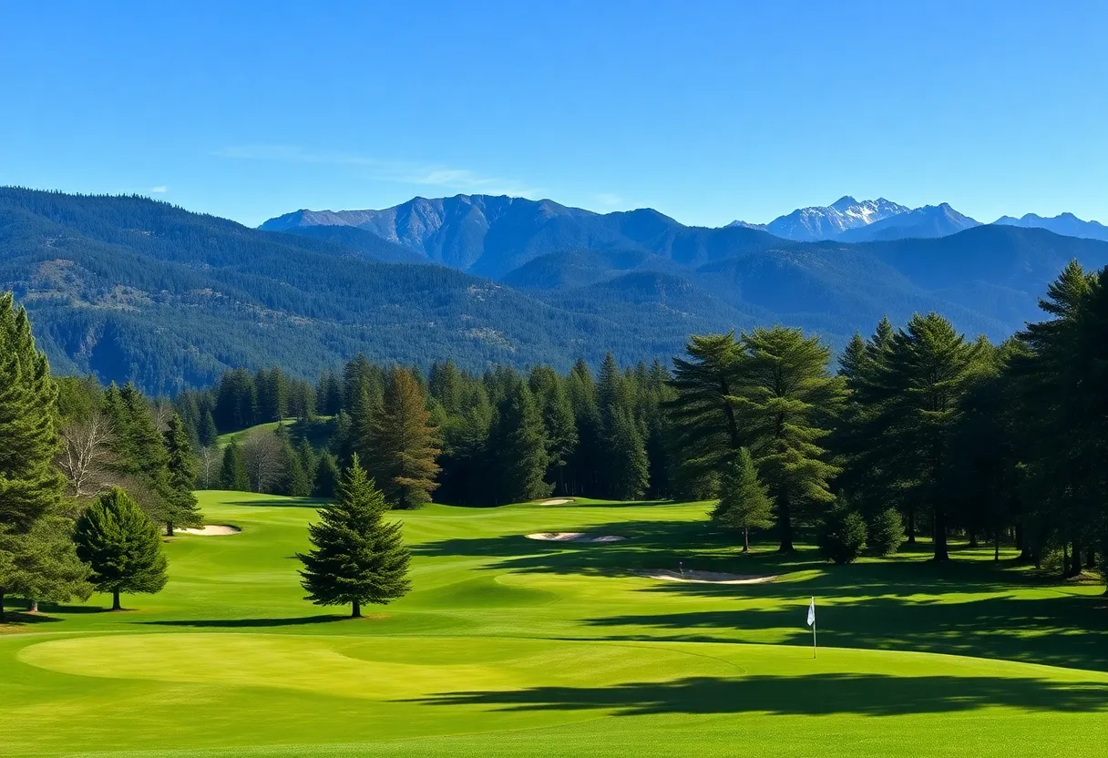 Scenic view of Chambers Bay Golf Course