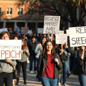Protests on California State University campus regarding antisemitism