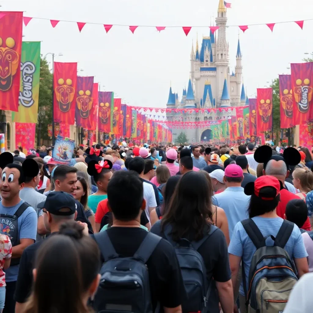 Fans enjoying the D23 Disney Event in Anaheim, California