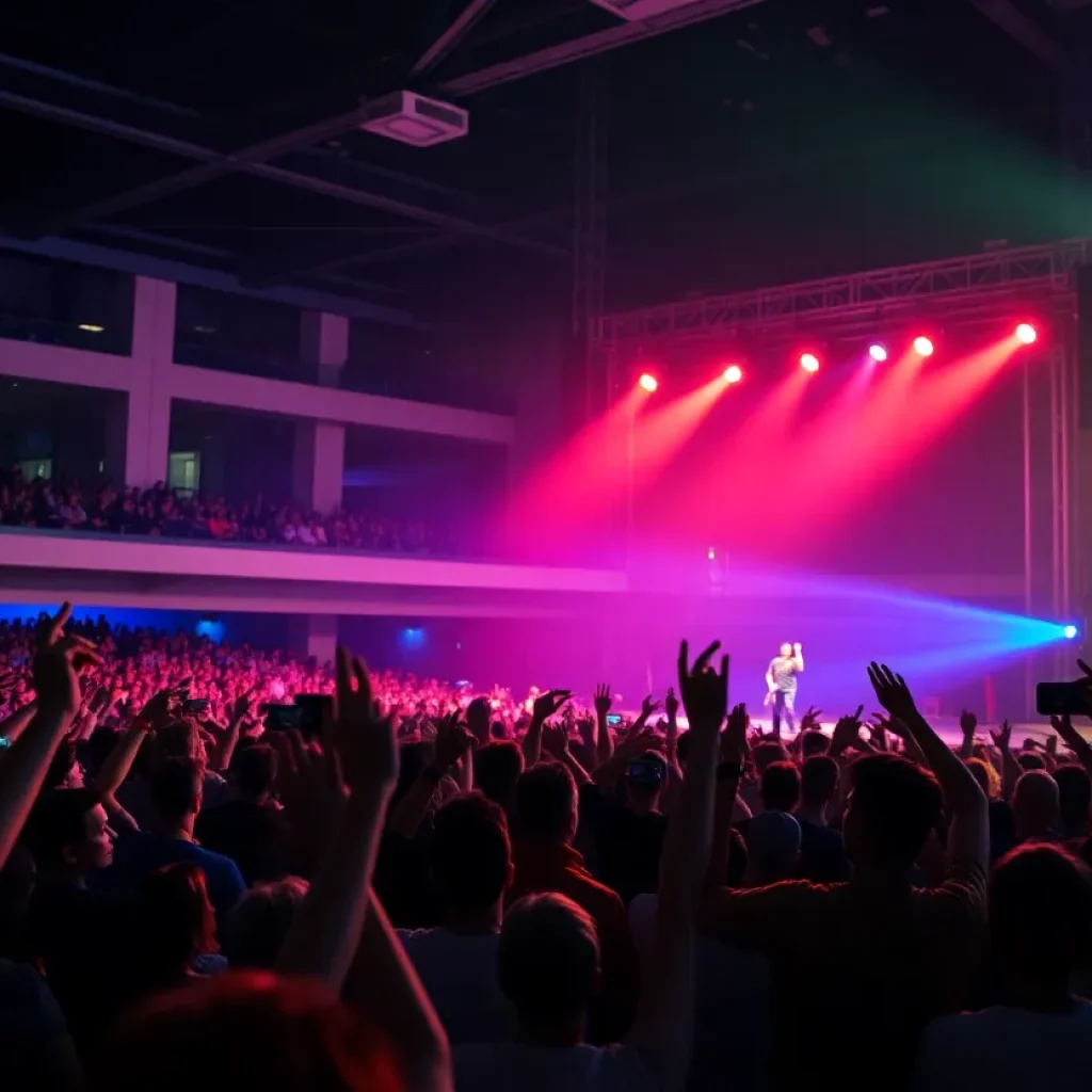Fans enjoying a Duran Duran concert at Acrisure Arena