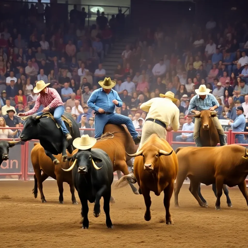 Florida Freedom riders competing in PBR Camping World Team Series