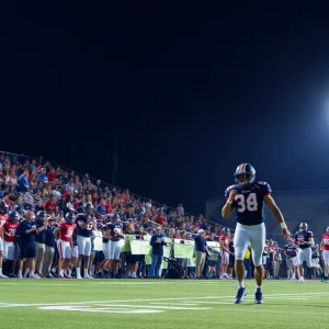 High school football game action in Southern Section