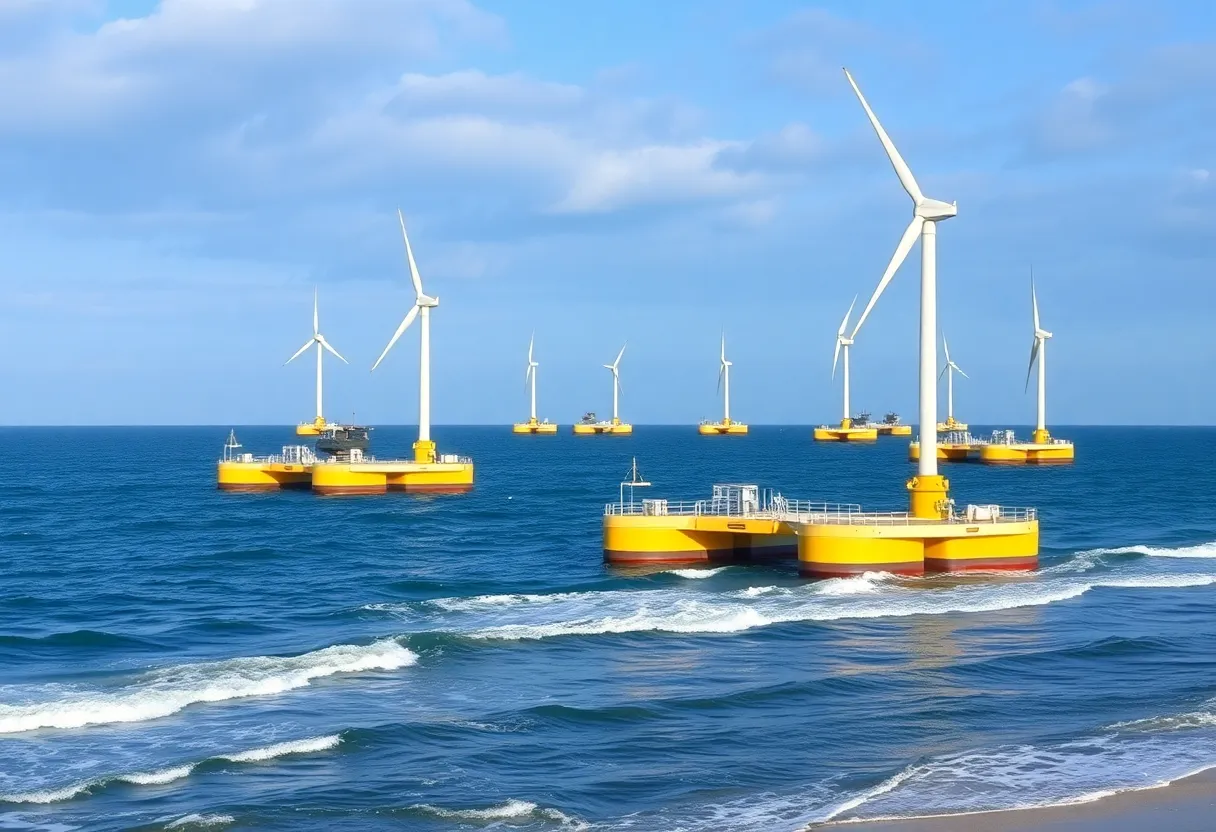 Proposed marine terminal for offshore wind turbines in California