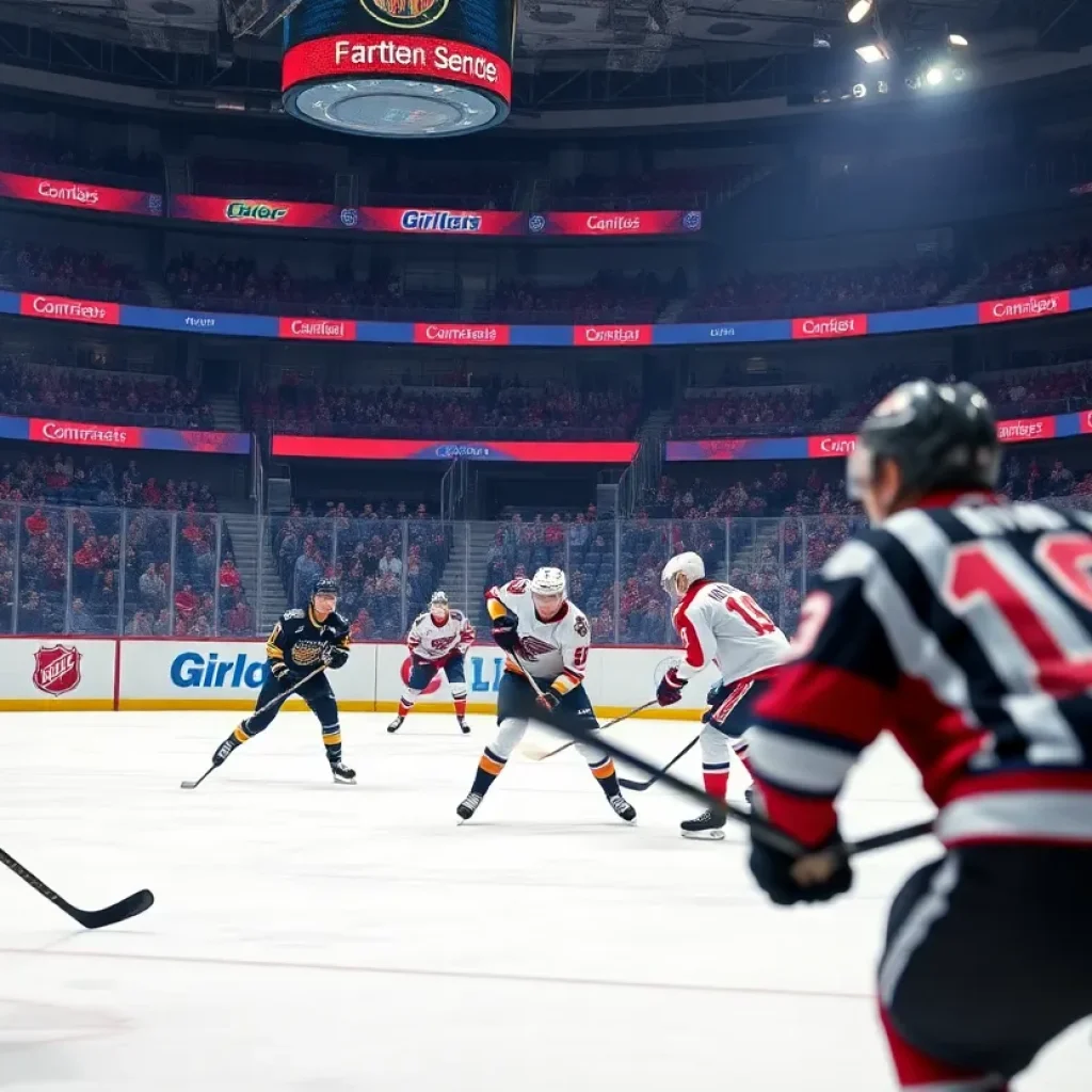 LA Kings and Anaheim Ducks compete in a preseason hockey game.