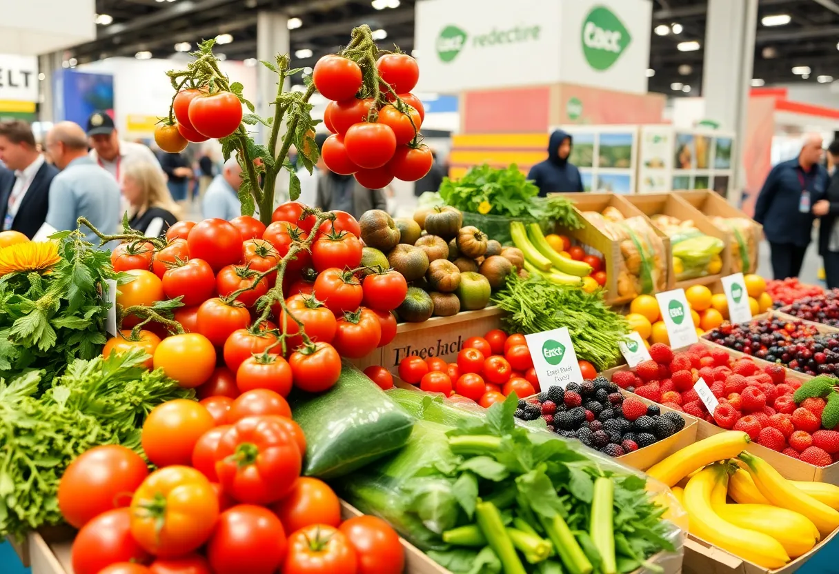 Mastronardi Produce booth showcasing fresh produce and innovative products.