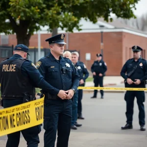 Police scene at John Marshall Elementary School