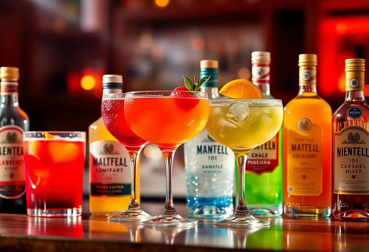 Assorted Q MIXERS cocktail mixers in stylish glassware