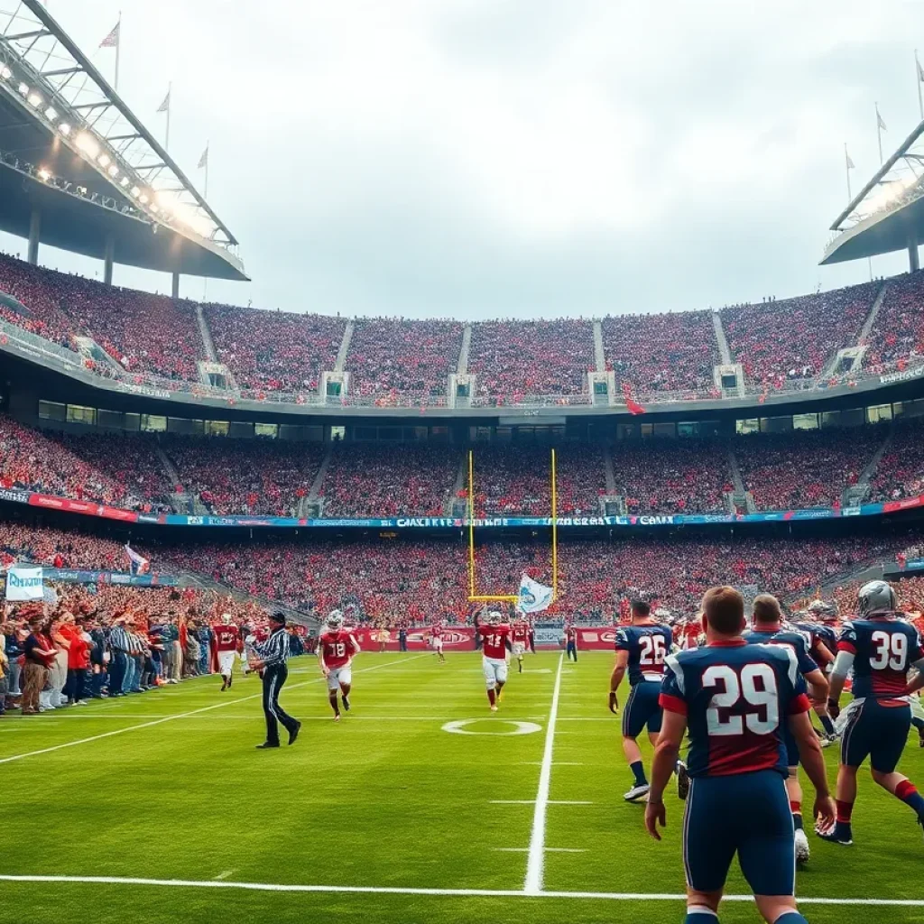 Fans cheering at SDSU football game