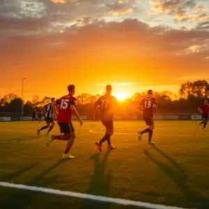 SDSU men's soccer players in action during a match