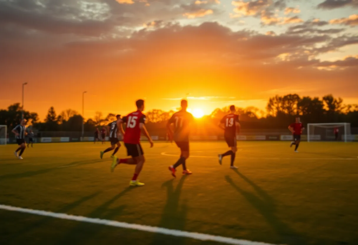 SDSU men's soccer players in action during a match