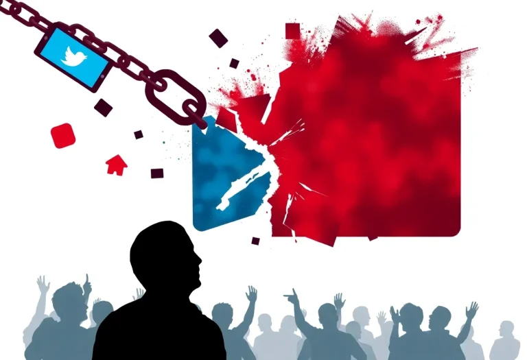 News Conceptual representation of social media's impact on political violence