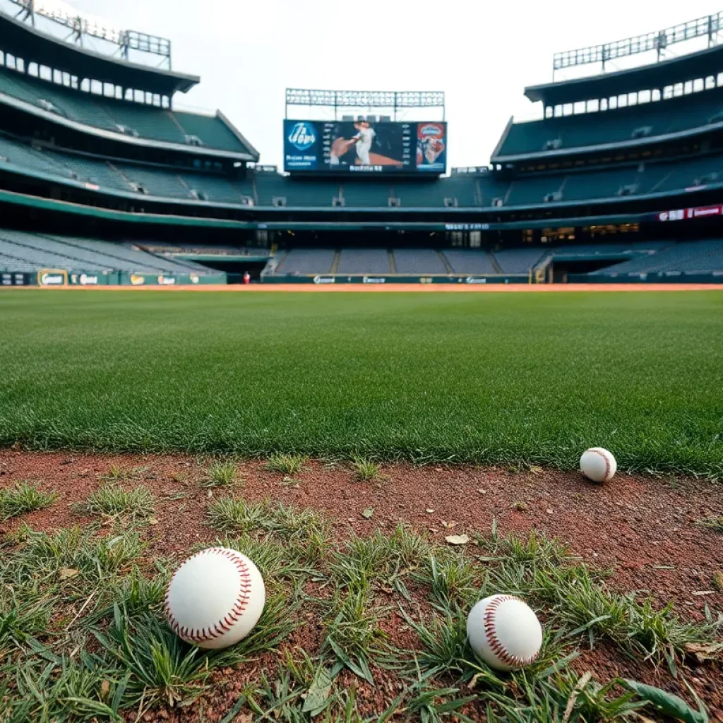 Empty baseball field at Angels Stadium after a disappointing season