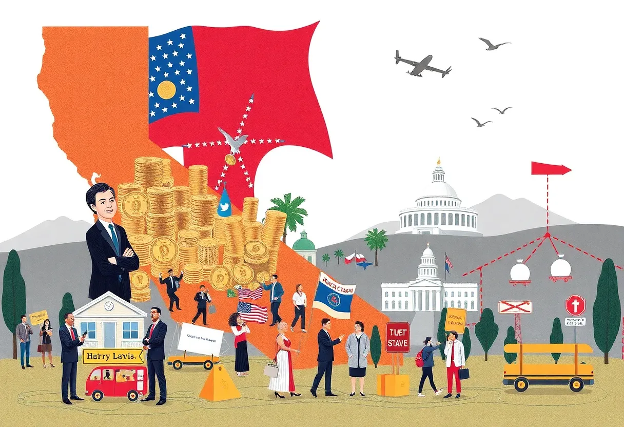 Illustrative depiction of California's Billionaire Tax proposal
