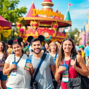 Families enjoying Disneyland with Magic Key passes