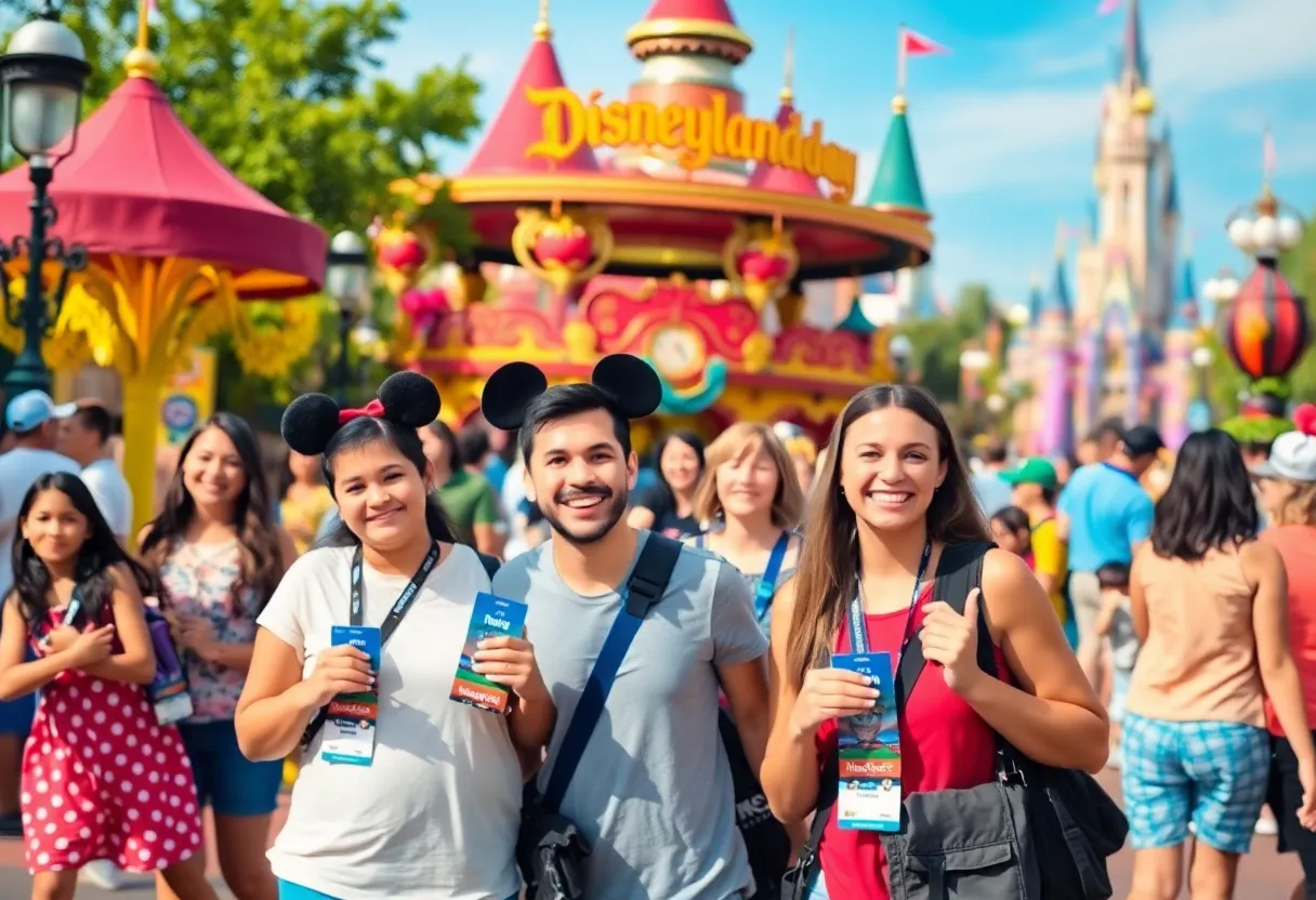 Families enjoying Disneyland with Magic Key passes