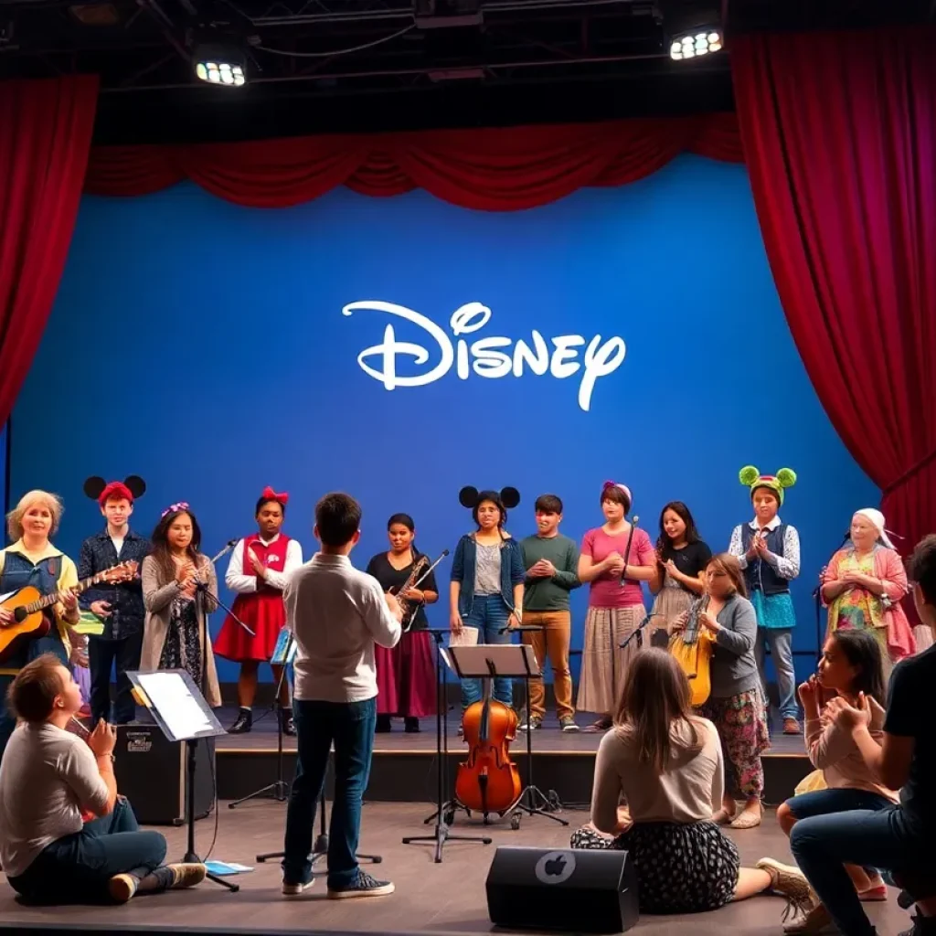 Stage set for Disneyland musical comedy audition