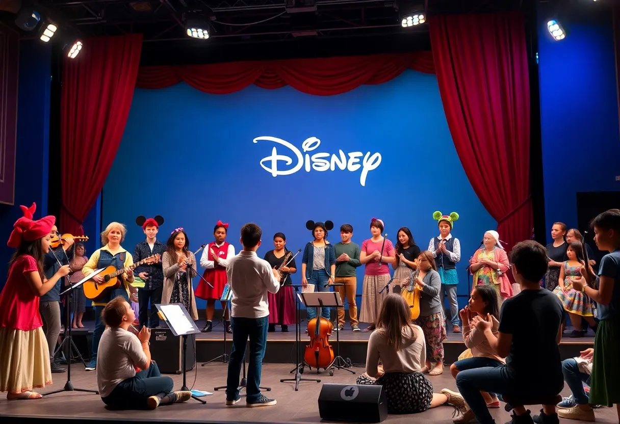 Stage set for Disneyland musical comedy audition
