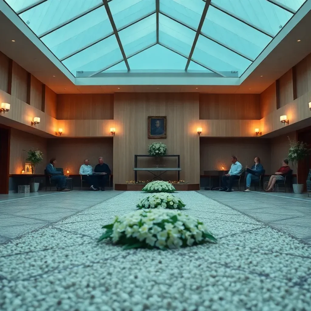 A peaceful gathering in memory of a beloved community figure