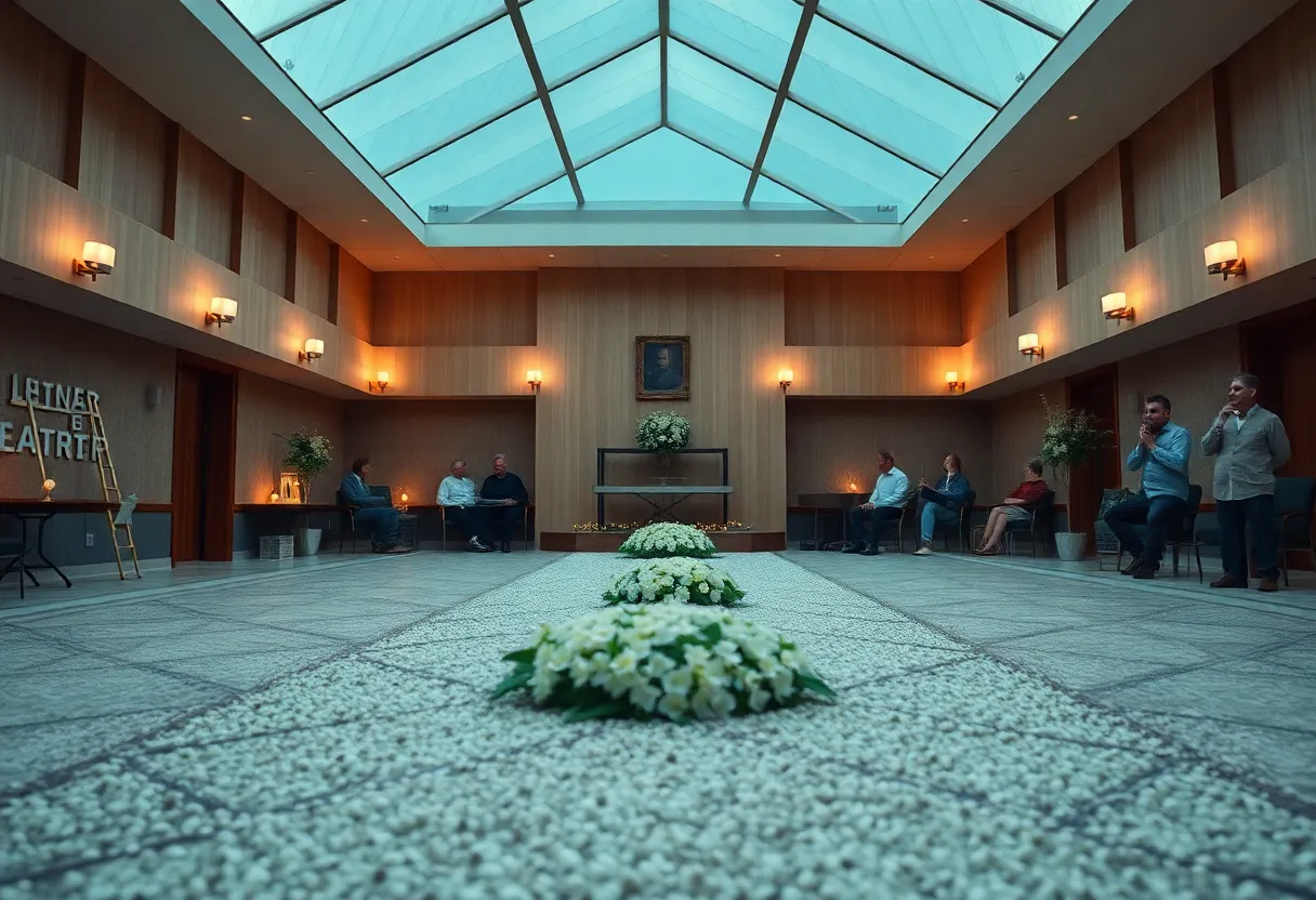 A peaceful gathering in memory of a beloved community figure